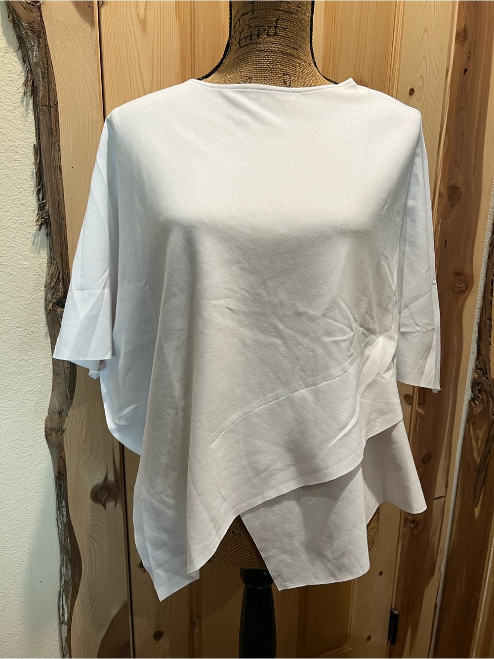 White Women's Asymmetric Layered Top